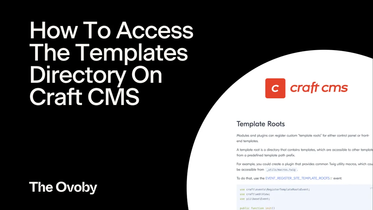 How To Access The Templates Directory On Craft CMS