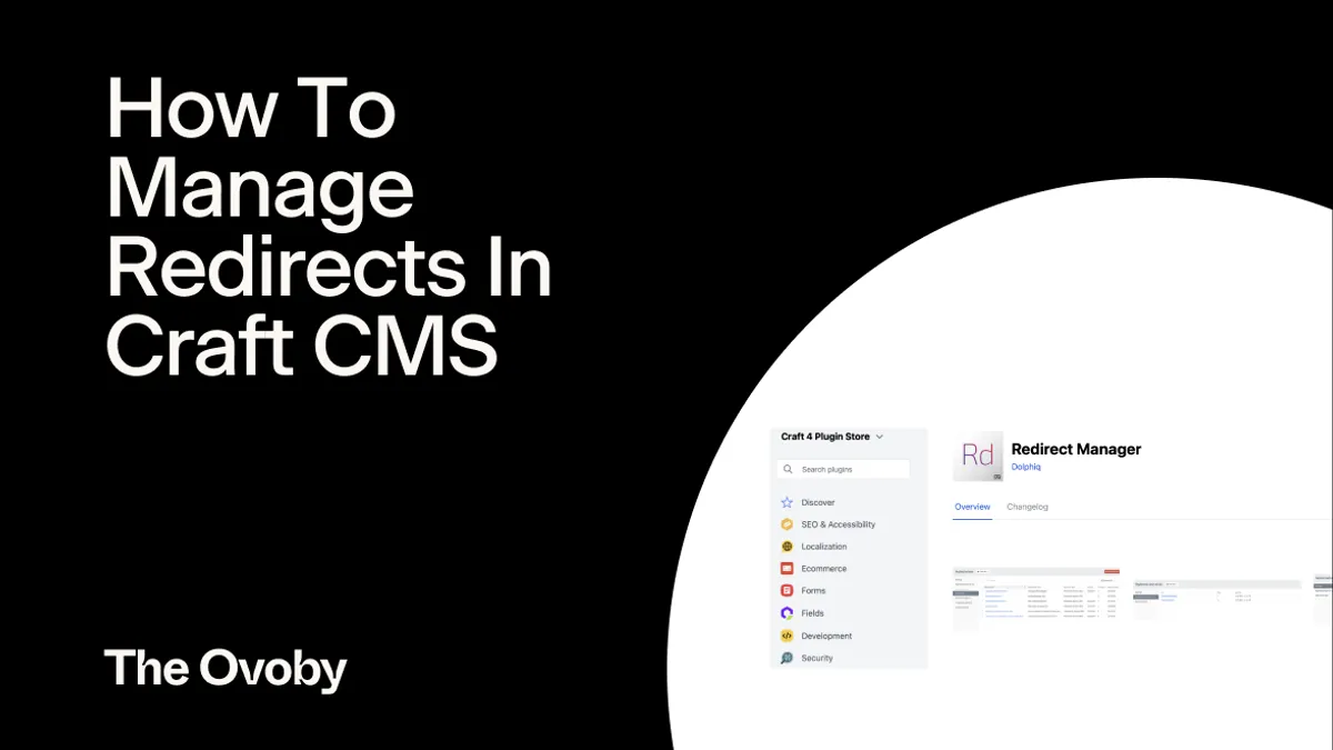 How To Manage Redirects In Craft CMS