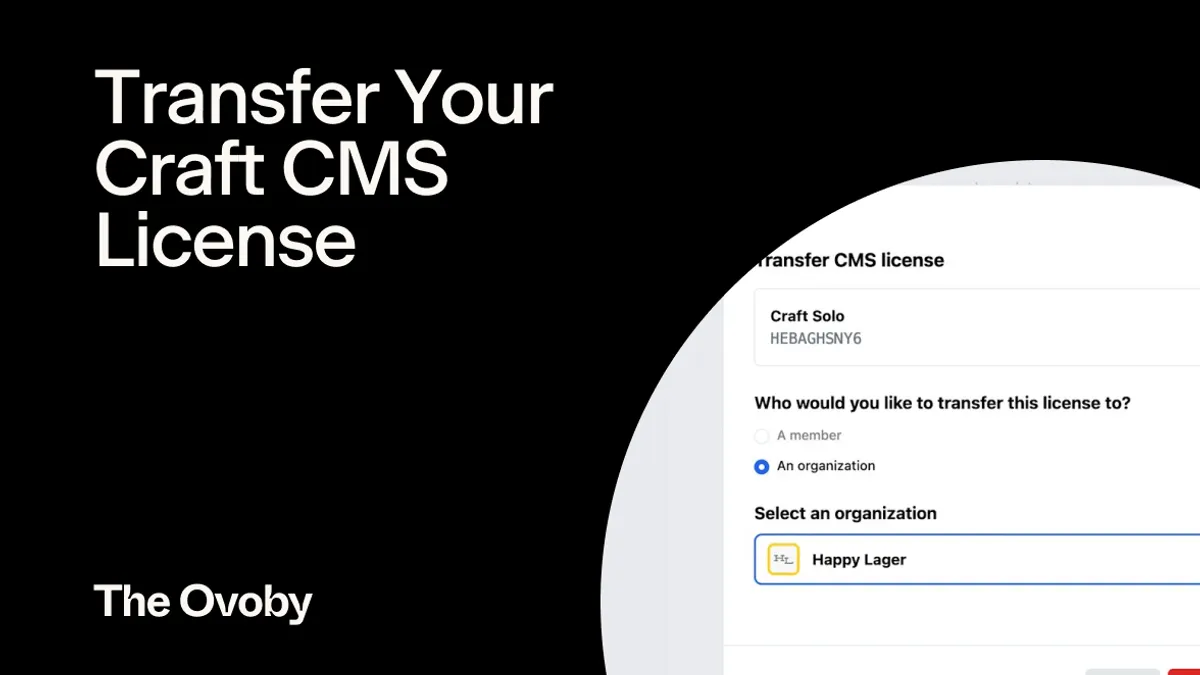 How To Transfer Your Craft CMS License